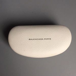 BALENCIAGA / white eyewear case with pouch
